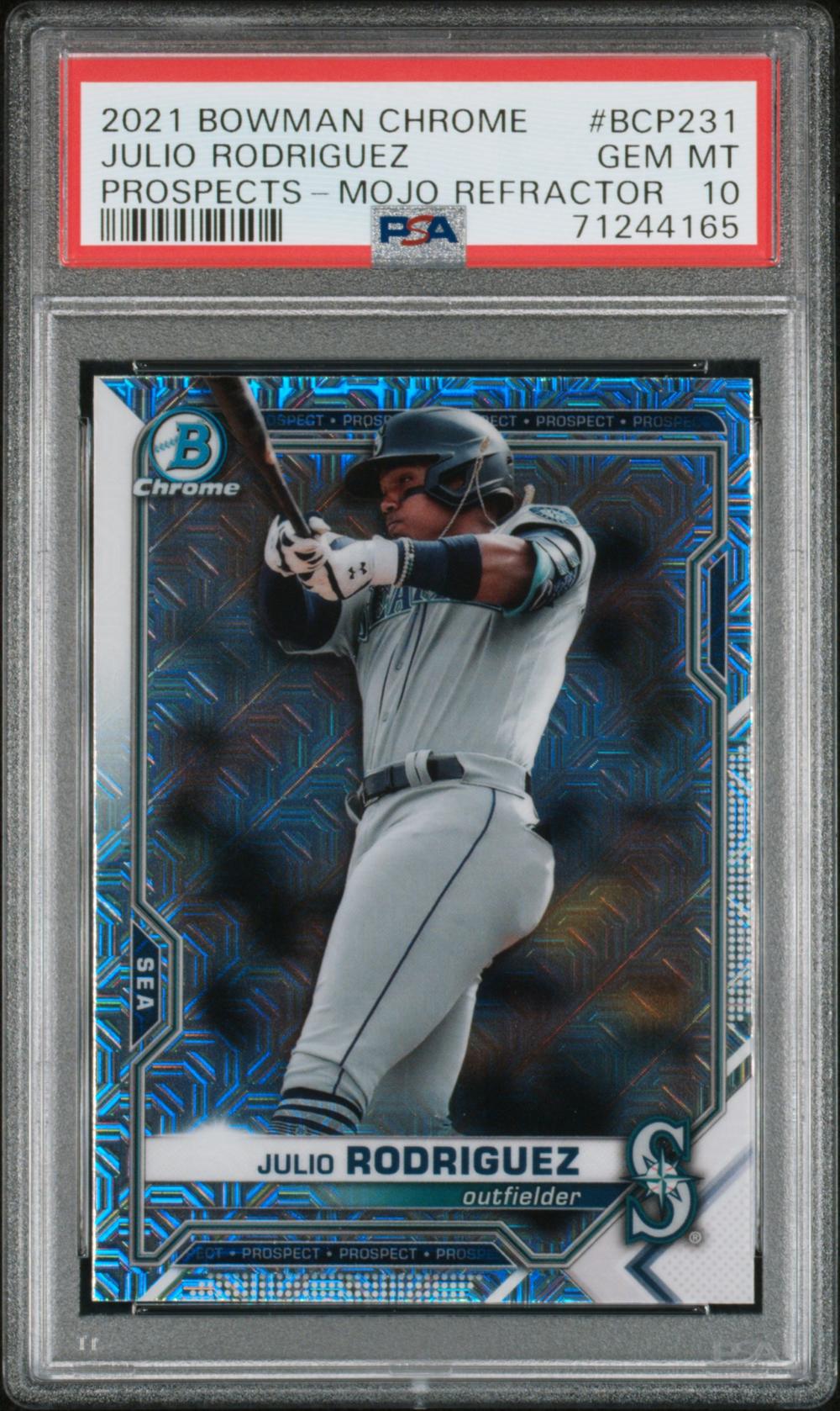2021 Julio Rodriguez - Baseball Bowman Chrome Mega Box PSA 10 GEM MINT